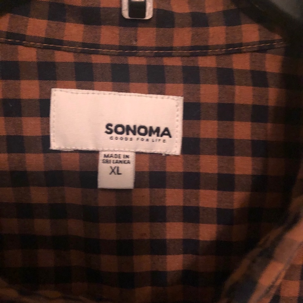 Checker Print Button Down - Picture 2 of 2